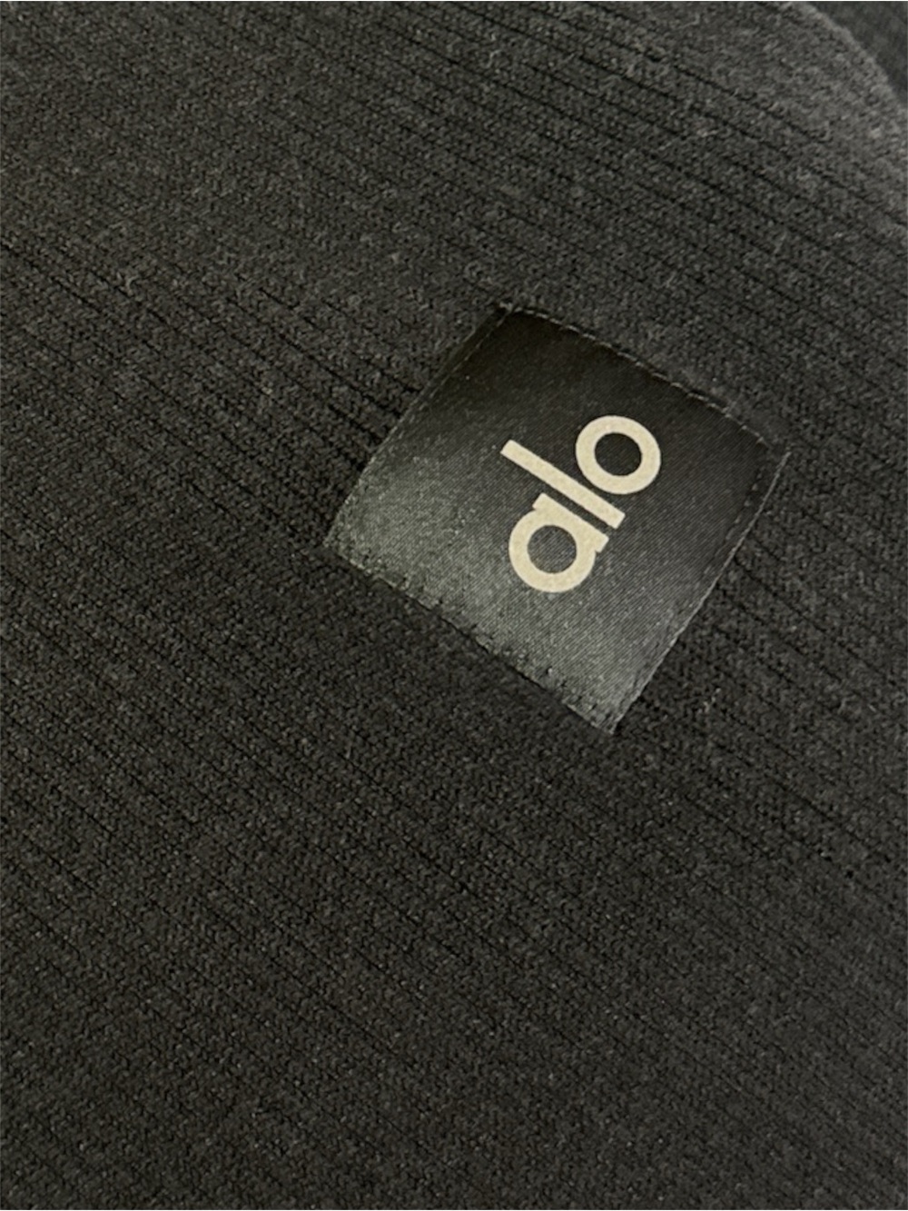 ALO Ribbed Knit Wide Leg Split Hem Lounge Pants Black s/m - Picture 7 of 8